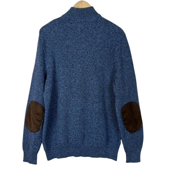 Chaps Men’s Blue 3 Button 100% Cotton Sweater Size Large - Picture 2 of 7